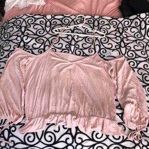 American Eagle Long Sleeve Open Shoulder Shirt xl